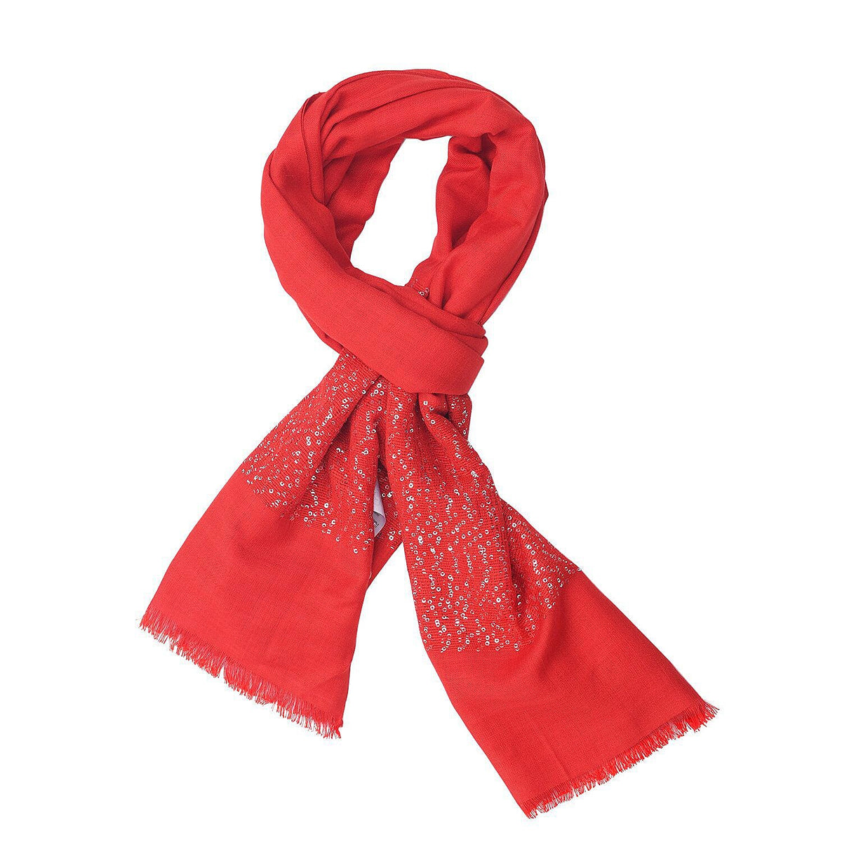 TAMSY Viscose Sequins Scarf  - Red 7272302 3