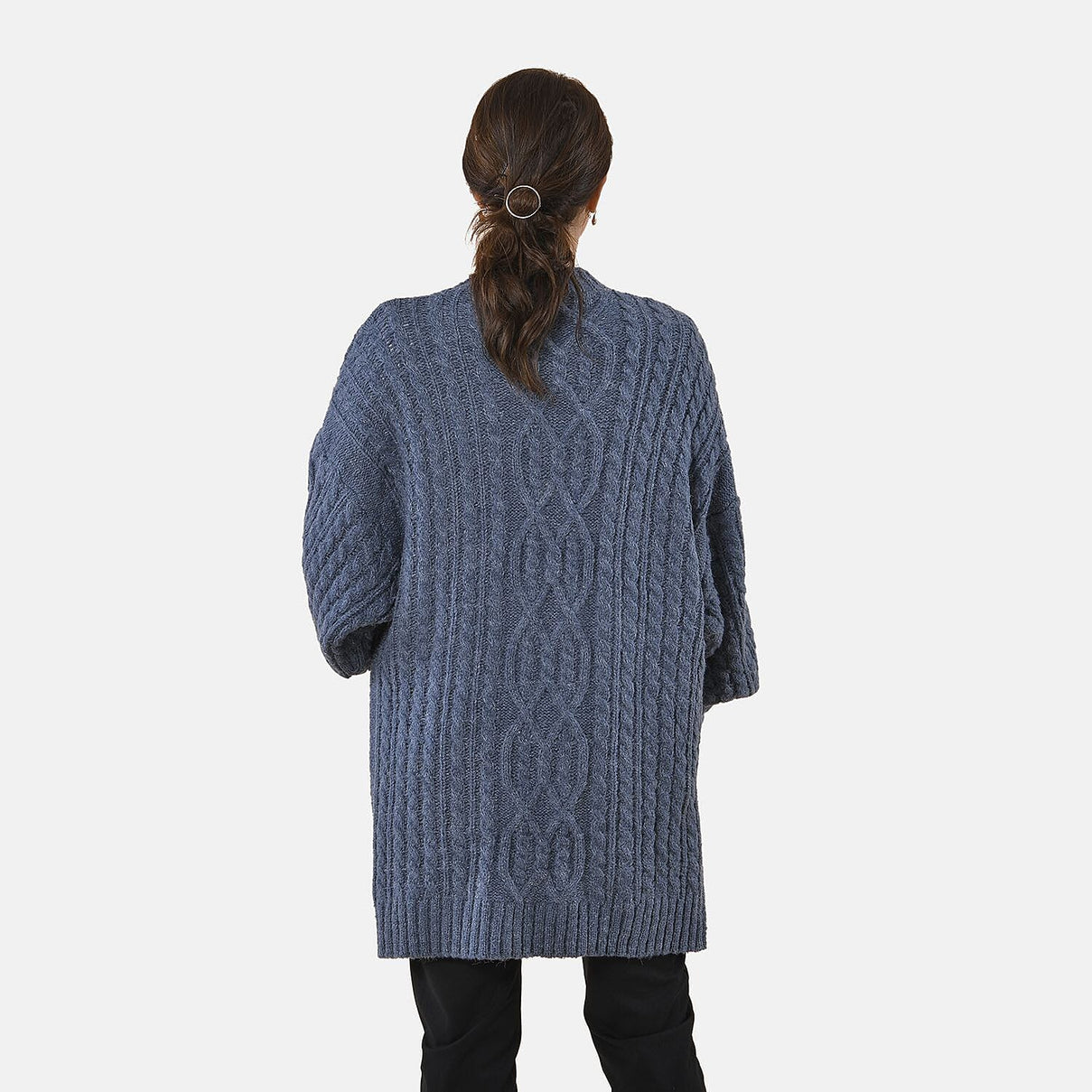 TAMSY Long Cardigan with Buttons  - Blue 8730158 1