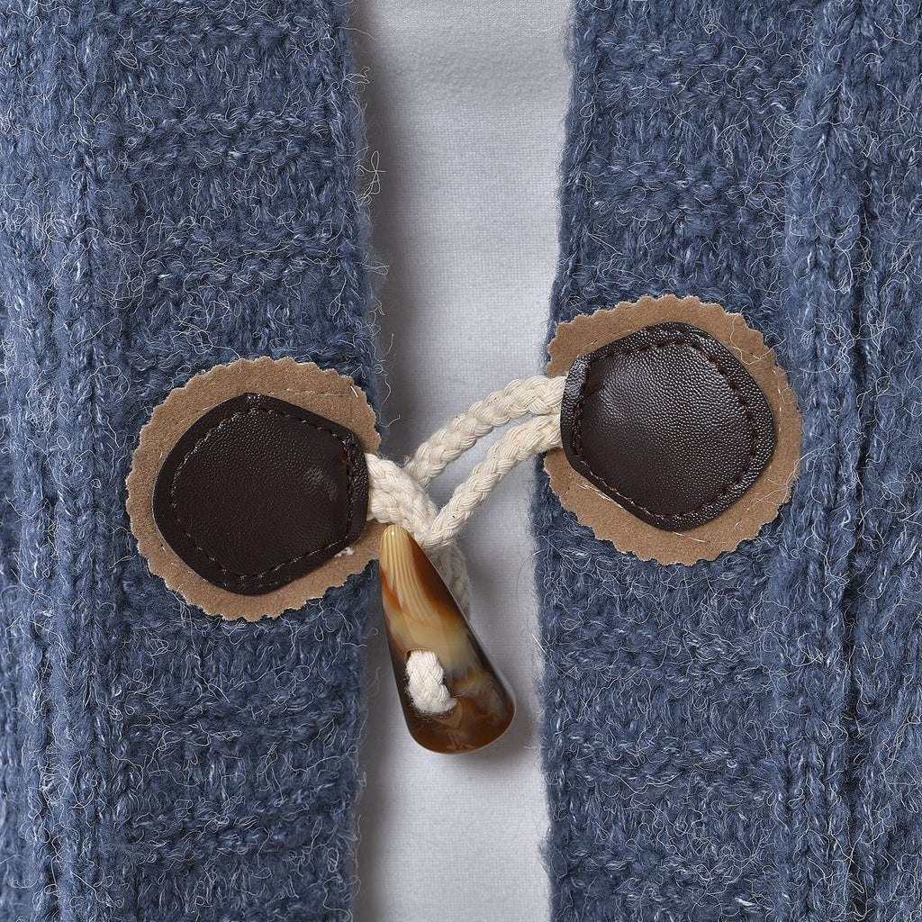 TAMSY Long Cardigan with Buttons (Size 8-22) - Blue