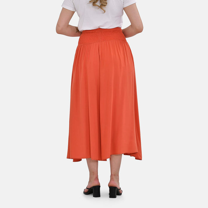 TAMSY Smocked Waist Women's Culottes Trousers 7701067 2