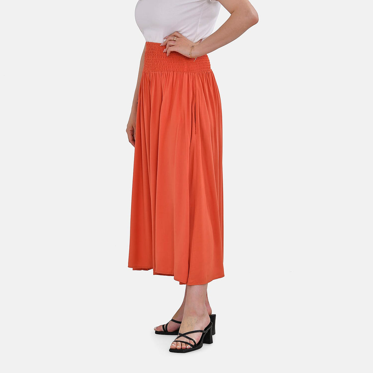 TAMSY Smocked Waist Women's Culottes Trousers 7701067 3