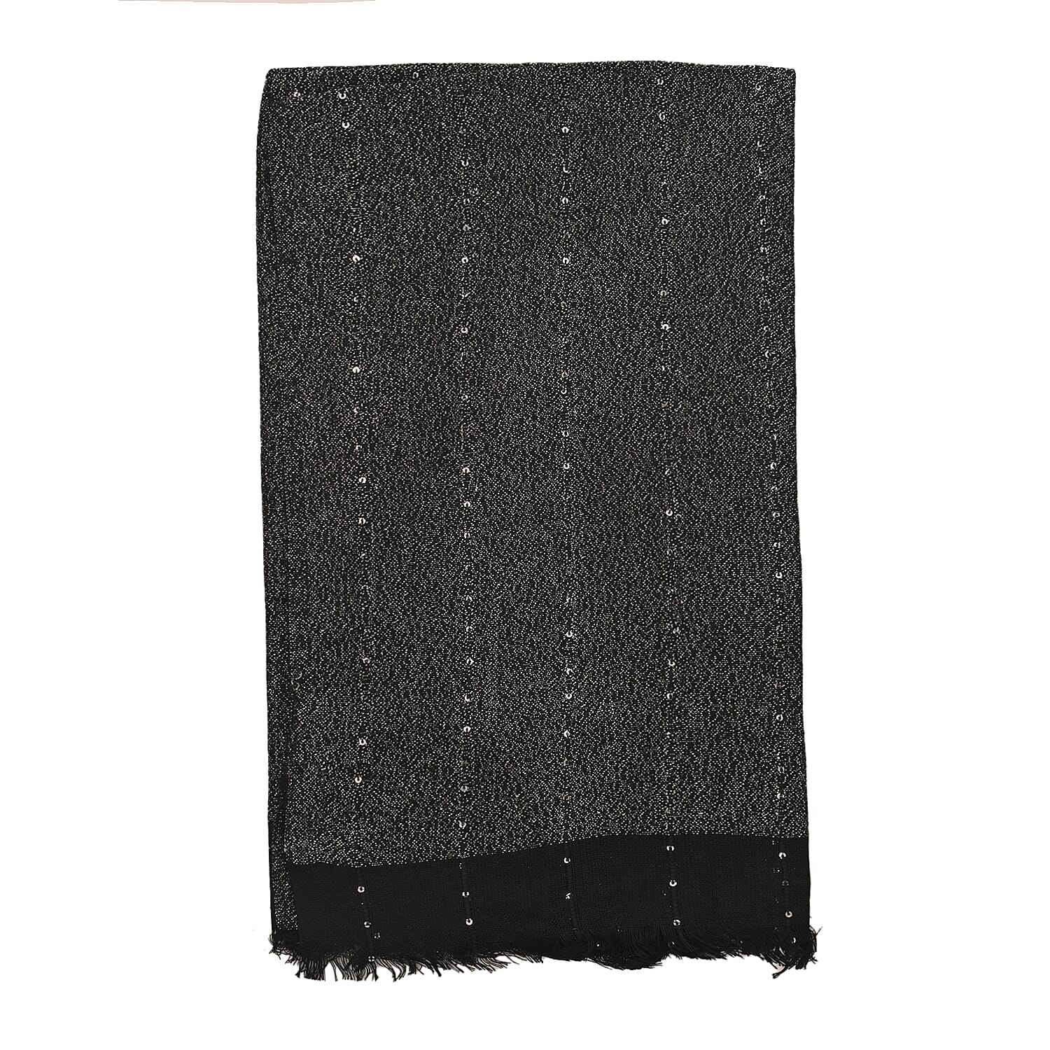TAMSY Viscose Shiny Metallic Mesh Shawl - Black 7271976 7