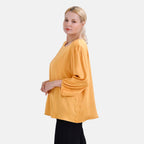 Tamsy 100% Viscose Relaxed Fit Blouse (Size 16 to18) - Yellow