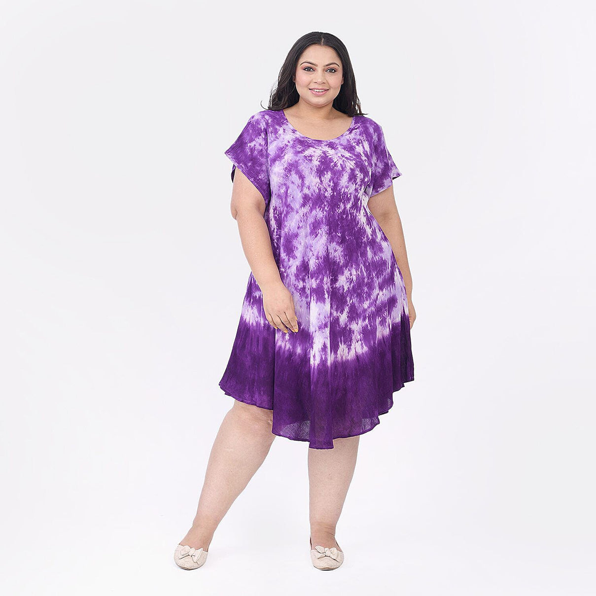 TAMSY Umbrella Dress with Sleeves - Purple 7167950 0