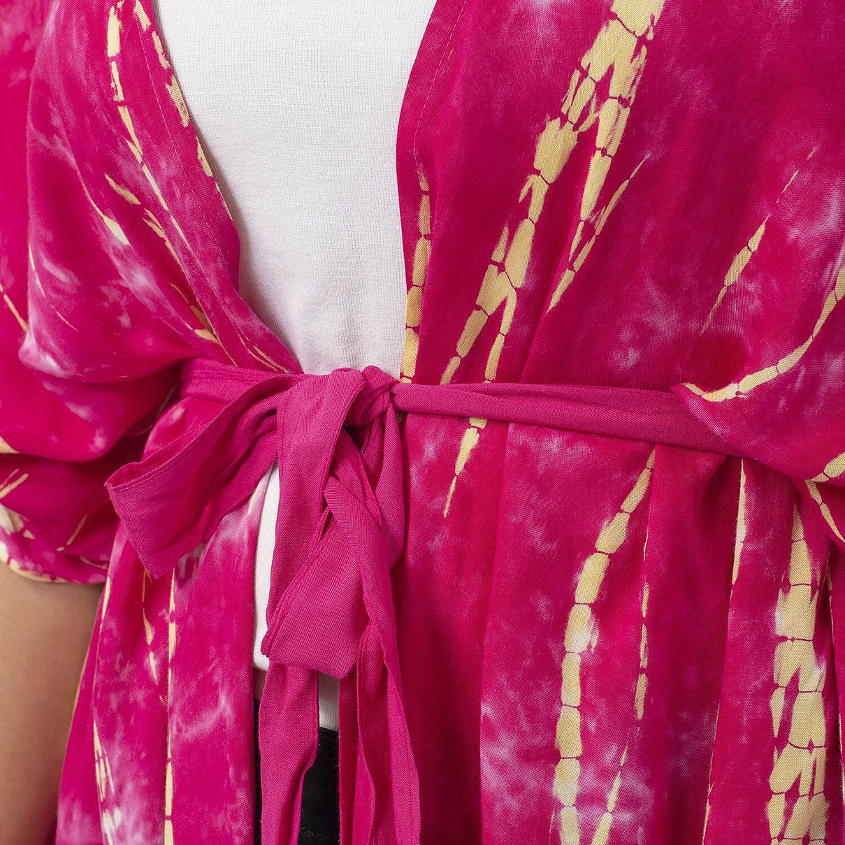 TAMSY Tie Dye Kimono  - Pink 7506384 5