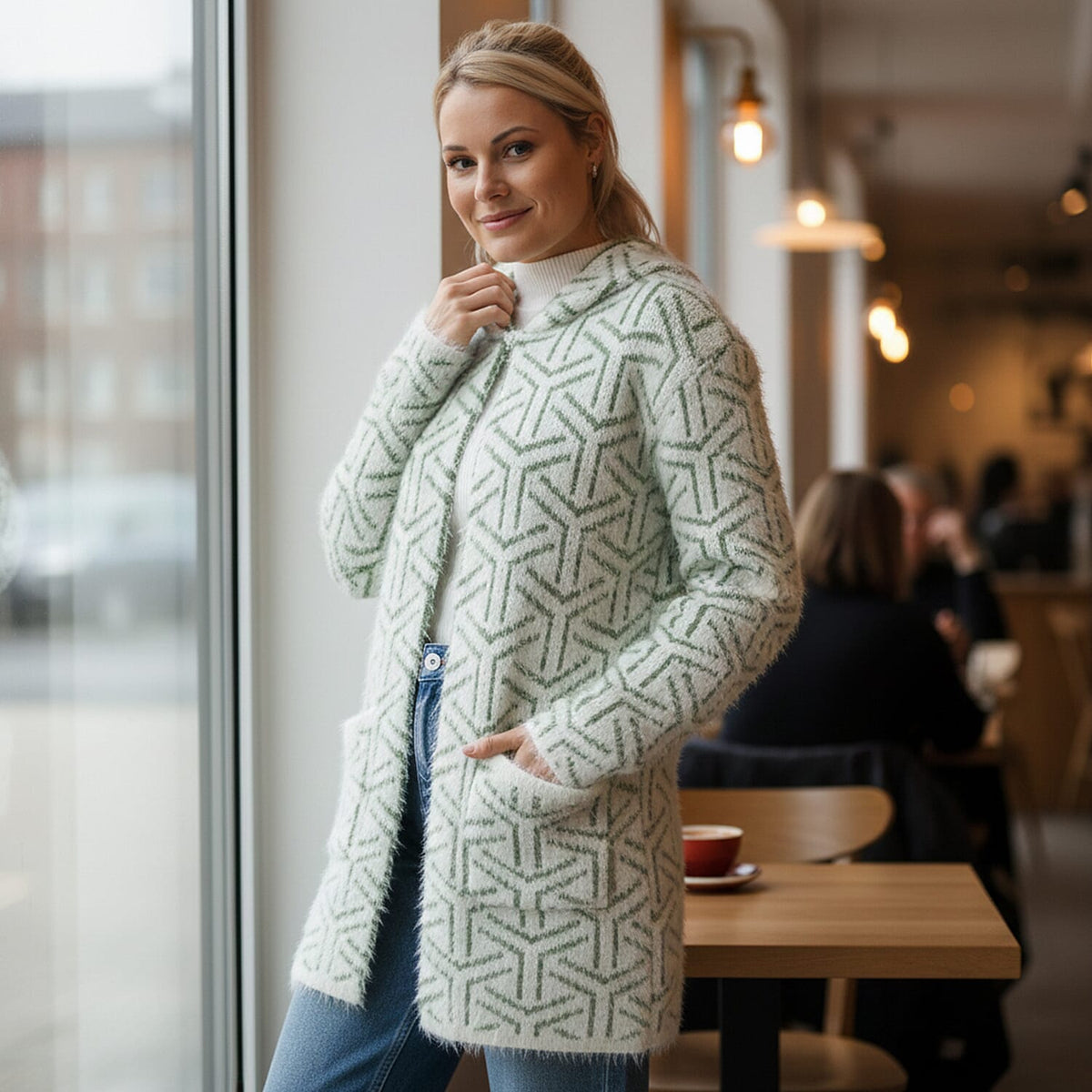 Tamsy Winter Women's Coatigan Hoodie with Pockets V32606348 1