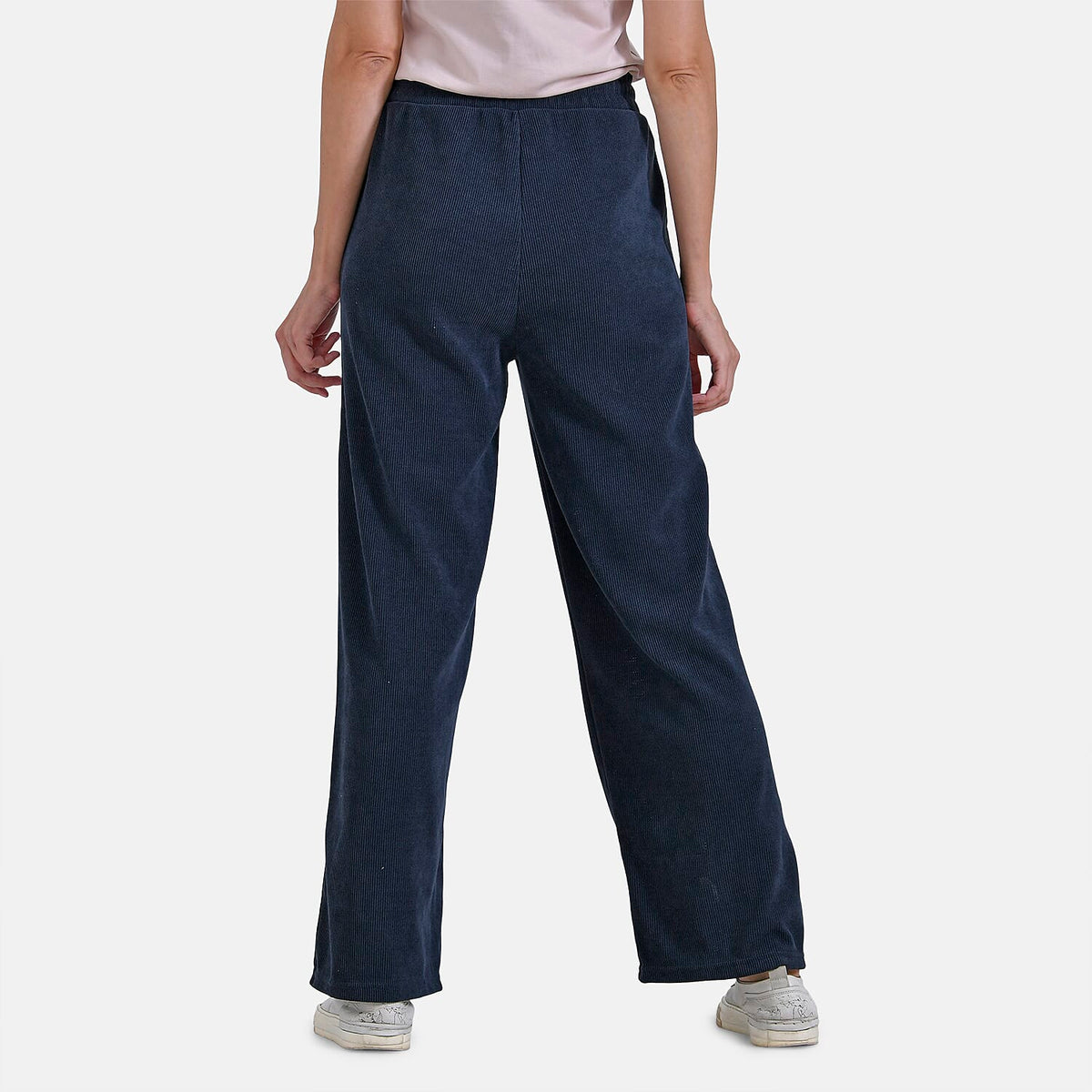 Tamsy Women's Relaxed Fit Corduroy Straight Leg Pants (Size XL) - Midnight Navy V32530830 2