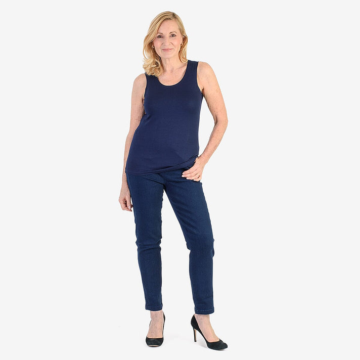 Tamsy Patterned Top - Dark Blue - Black 7933182 1