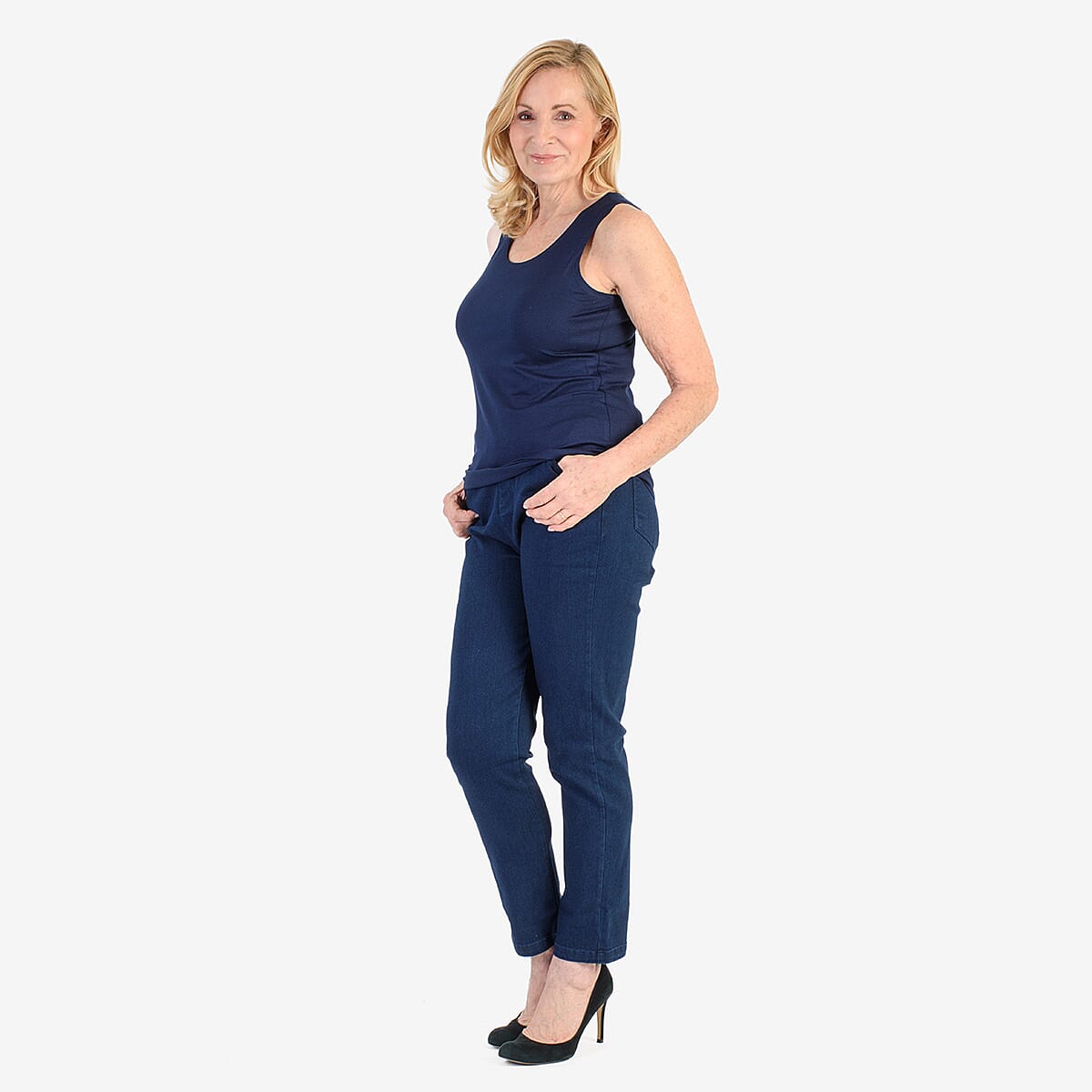 Tamsy Patterned Top - Dark Blue - Black 7933182 1