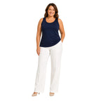Tamsy Womens Sleeveless Tank Top (Size S, 8-10) - Navy