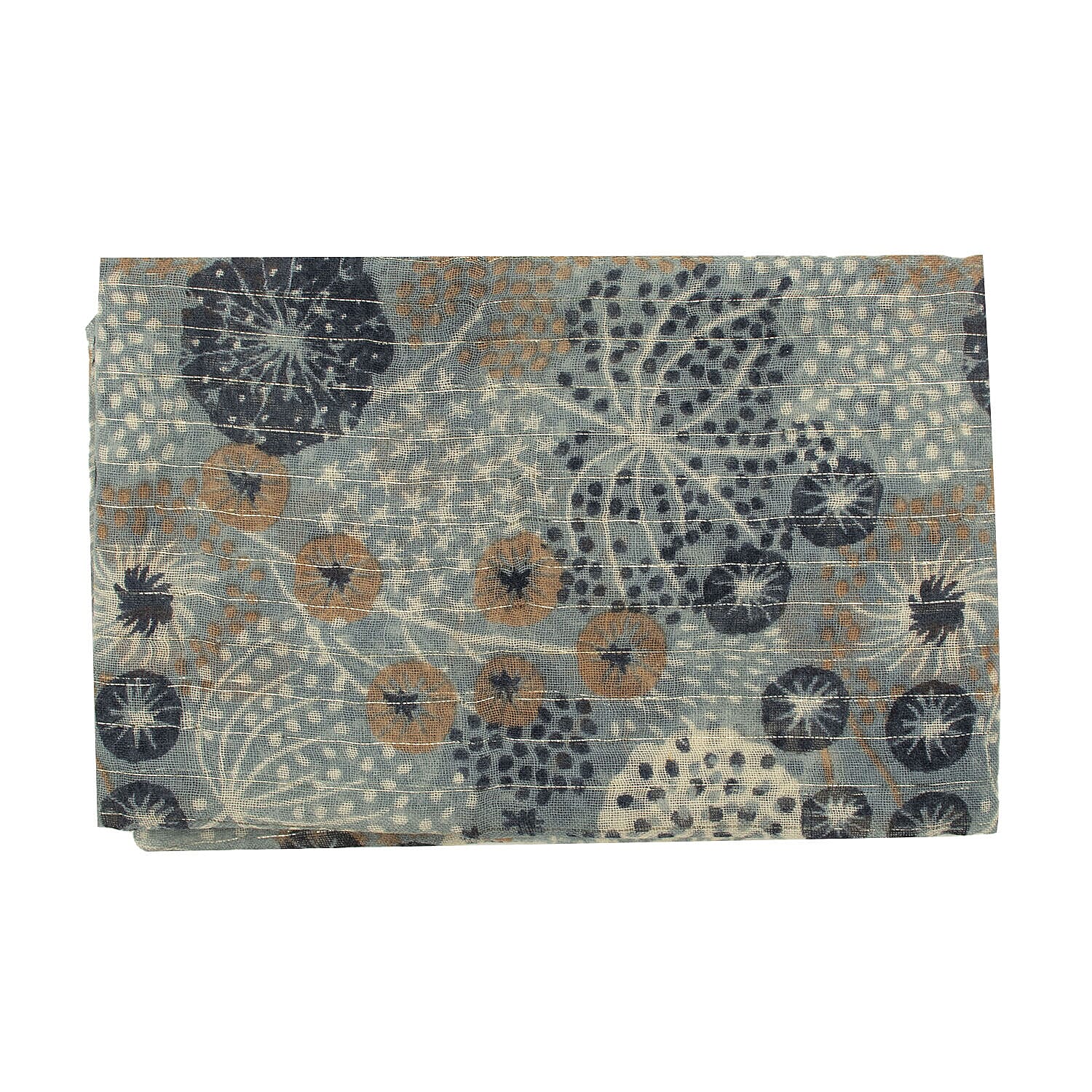 TAMSY Wool Printed Scarf  - Blue 7303705 1