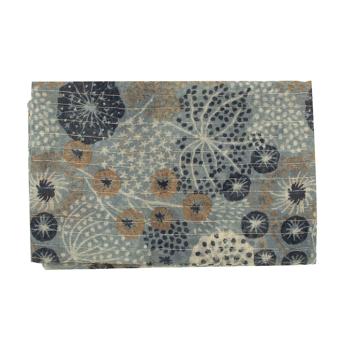 TAMSY Wool Printed Scarf - Blue 7303705 2