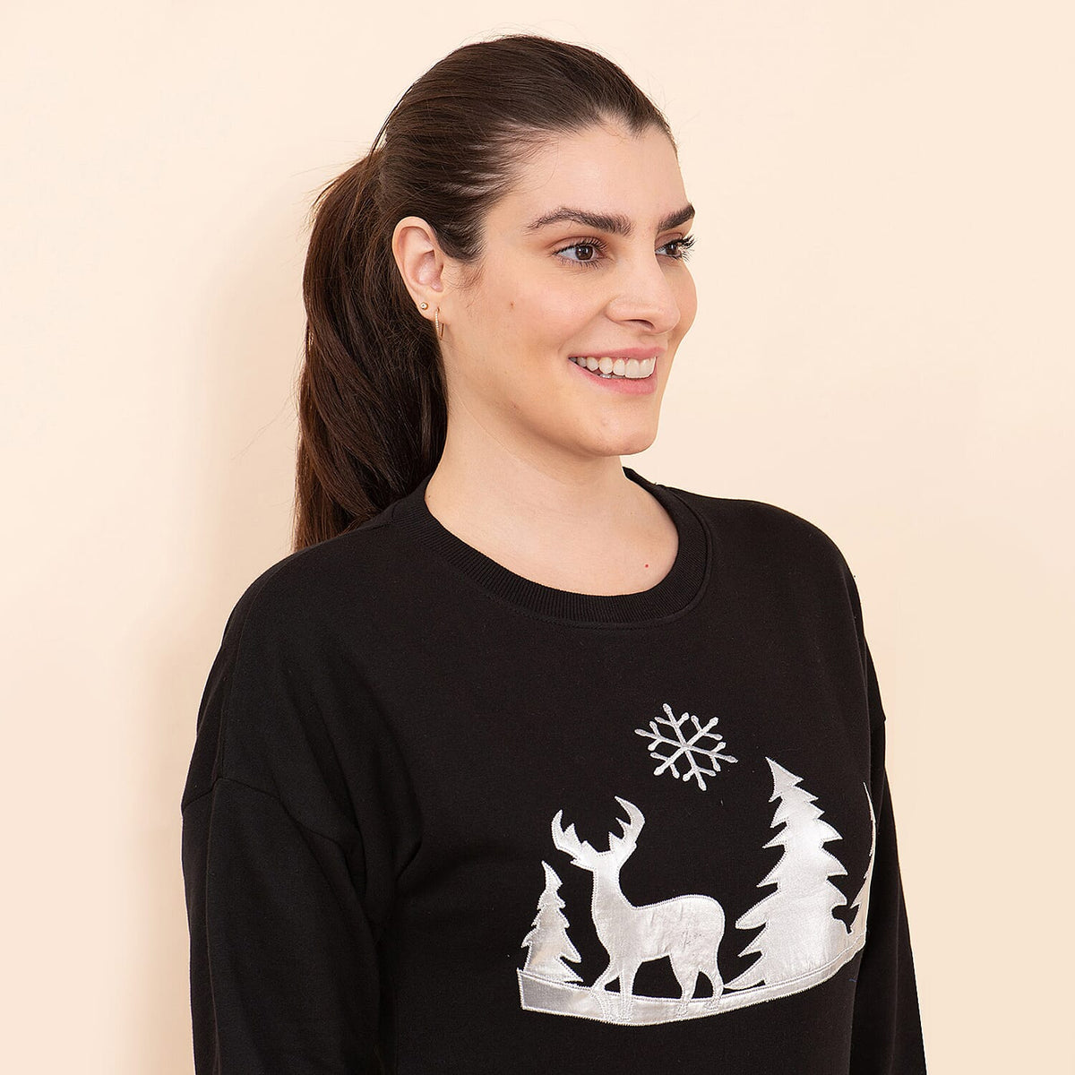 TAMSY Xmas Tree Cotton Women's Sweatshirt 7142478 3
