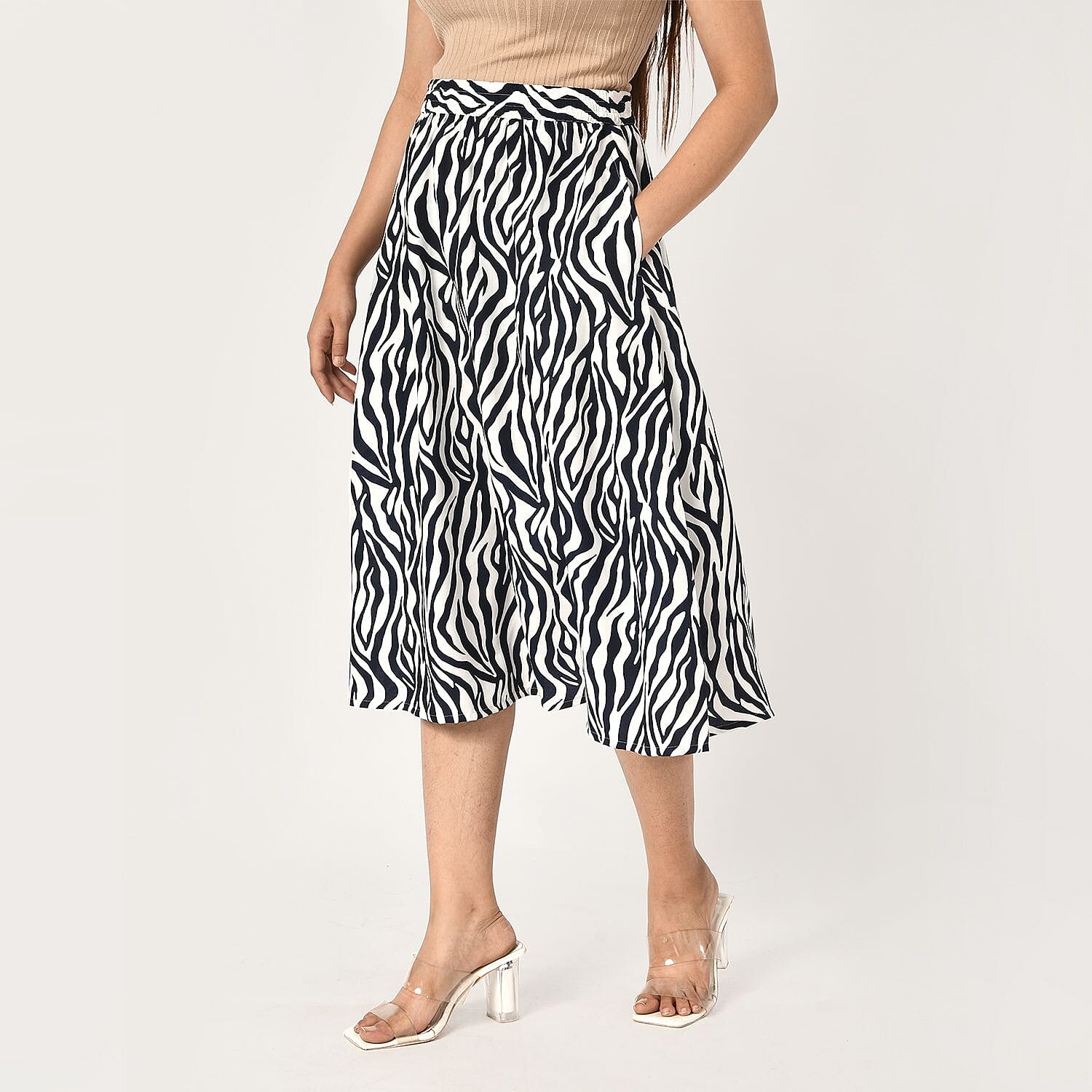 Tamsy Printed Elastic Waist Skirt 7744970 5