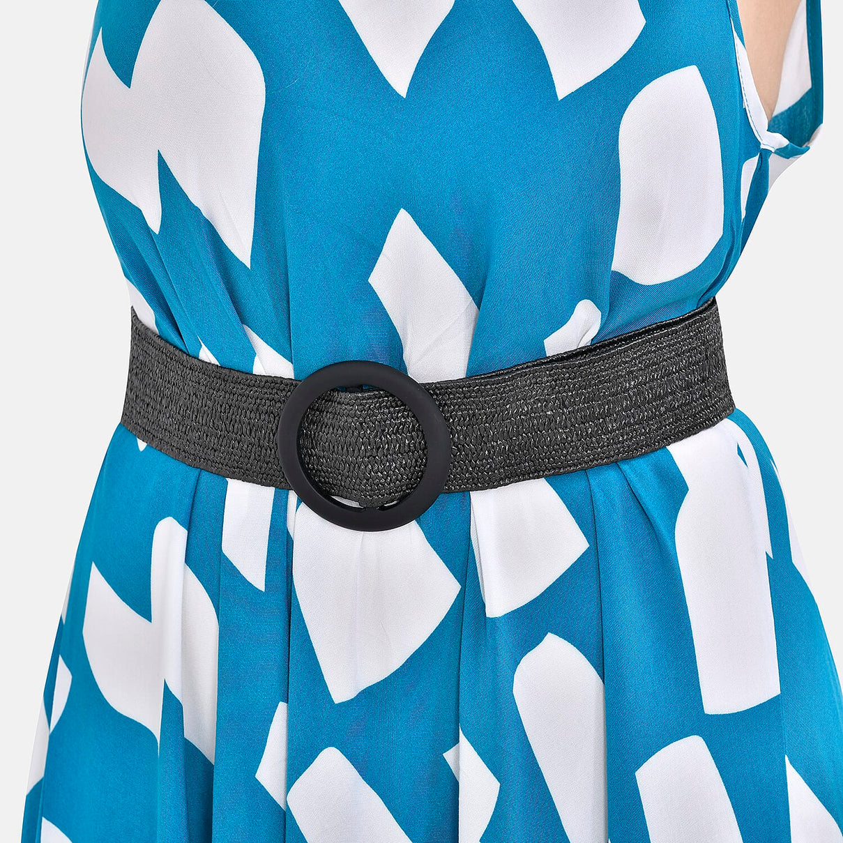 TAMSY - Set of Printed Umbrella Dress with Elastic Belt V32530841 5