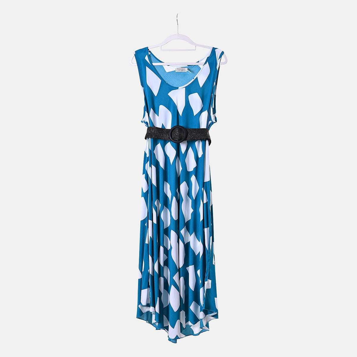 TAMSY - Set of Printed Umbrella Dress with Elastic Belt V32530841 6