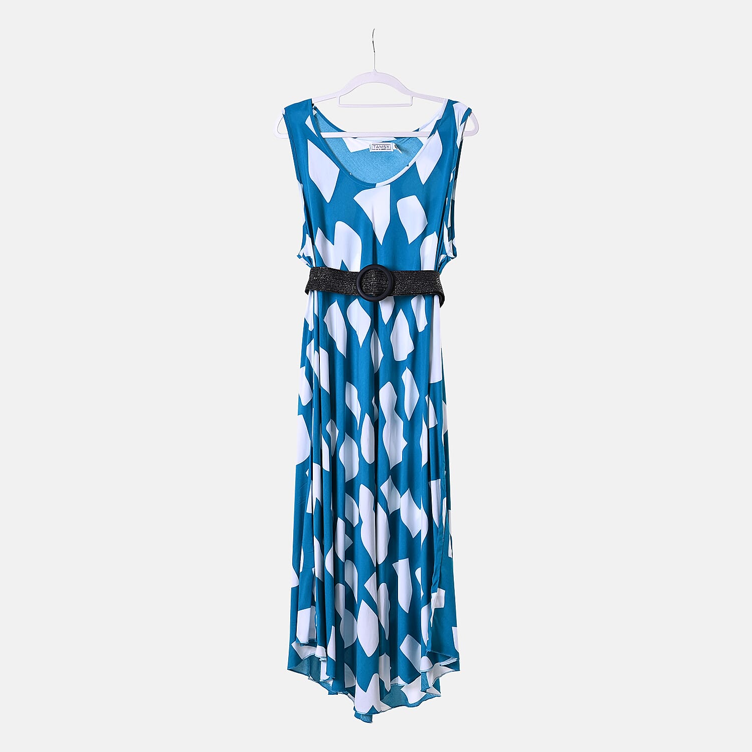 TAMSY - Set of Printed Umbrella Dress with Elastic Belt V32530841 6