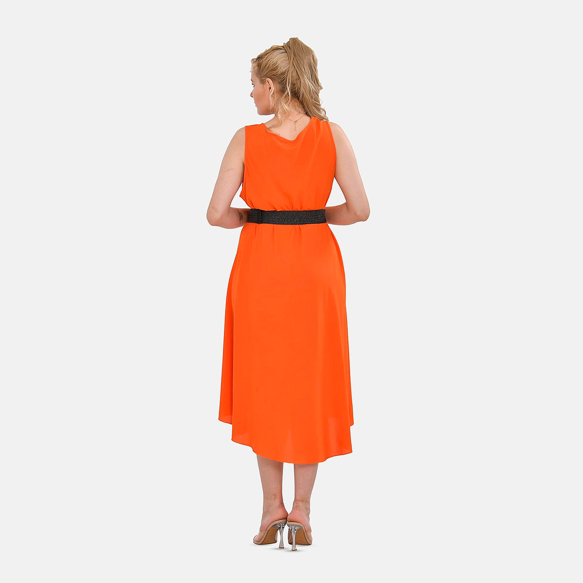 TAMSY - Set of Printed Umbrella Dress with Elastic Belt V32614565 2