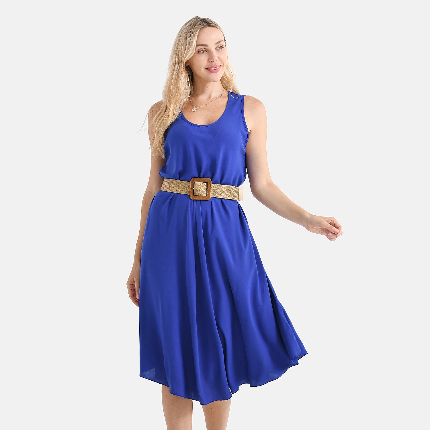 Tamsy Sleeveless Umbrella Dress with Belt 4367543 0