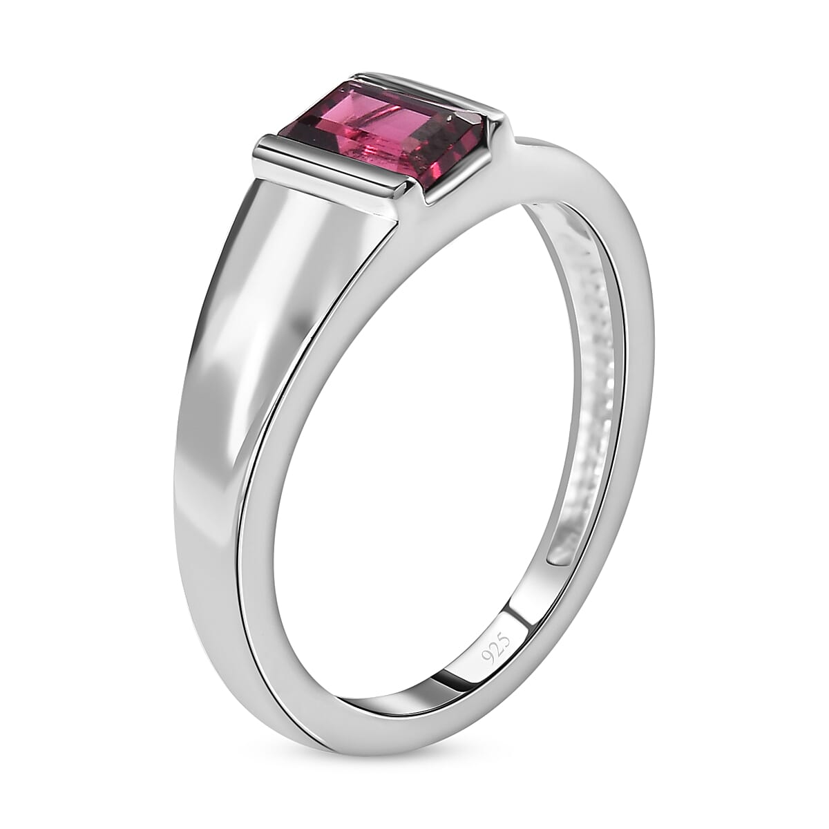 Tanzanian Wine Garnet Signet Ring in Sterling Silver 7230578 3