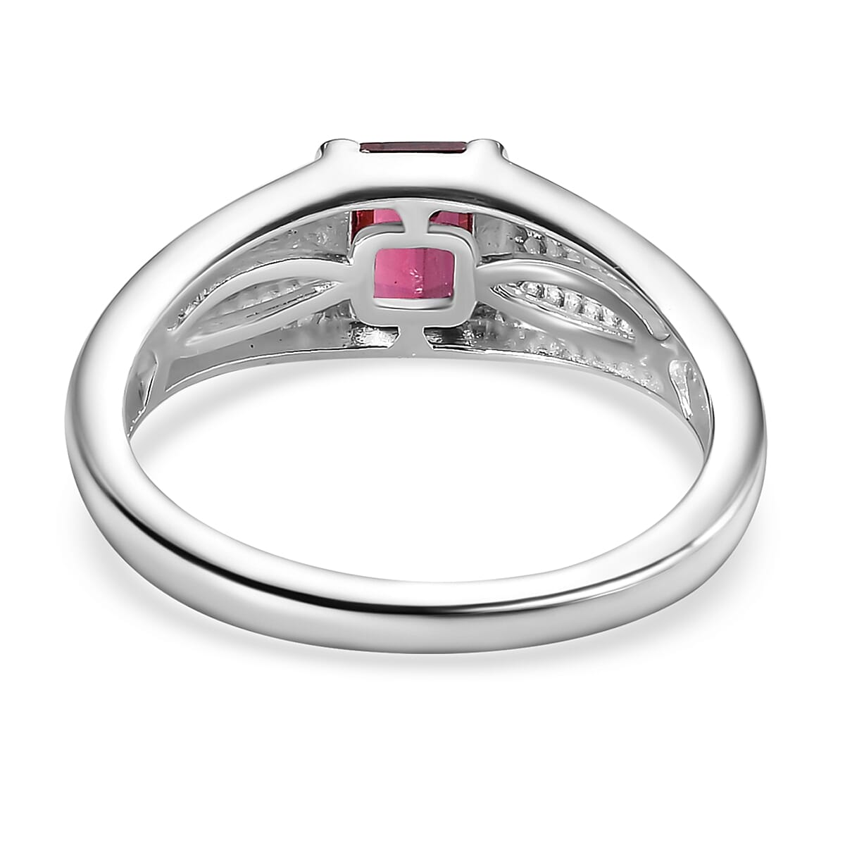 Tanzanian Wine Garnet Signet Ring in Sterling Silver 7230578 4
