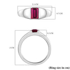 Tanzanian Wine Garnet Signet Ring in Sterling Silver