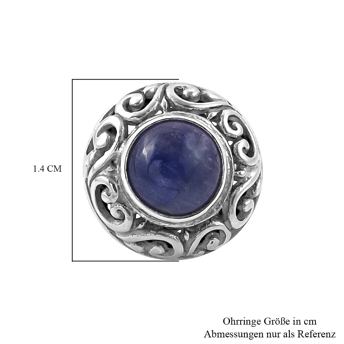 Tanzanit Stud Earrings in Sterling Silver 1.70 Ct 8858111 4