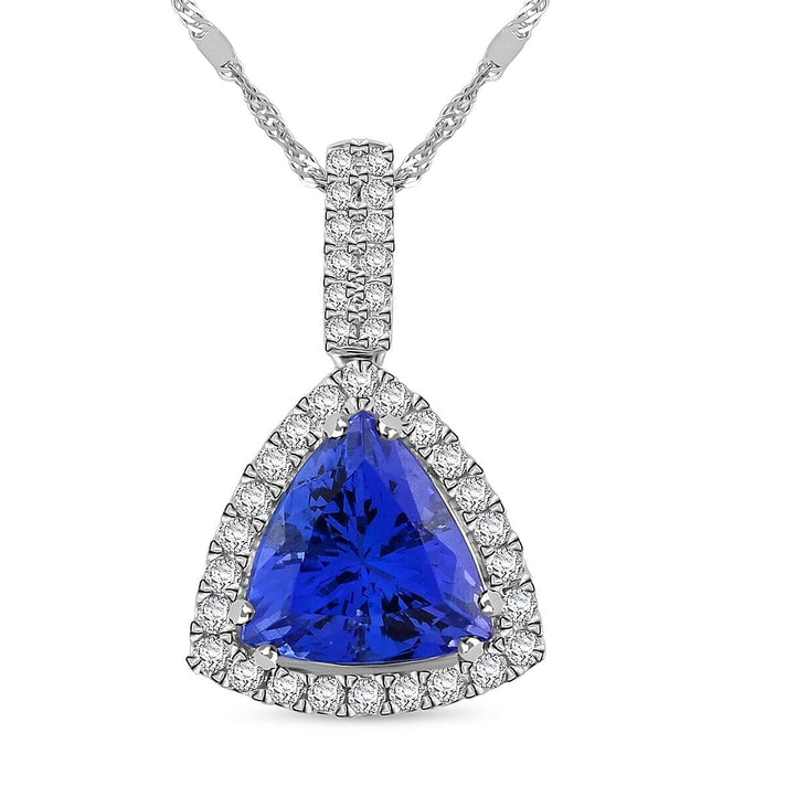 Certified &amp; Appraised RHAPSODY AAAA Tanzanite and E-F VS Diamond Pendant Necklace in 950 Platinum (Size 18 ) 4.05 Ct. 4360349 1