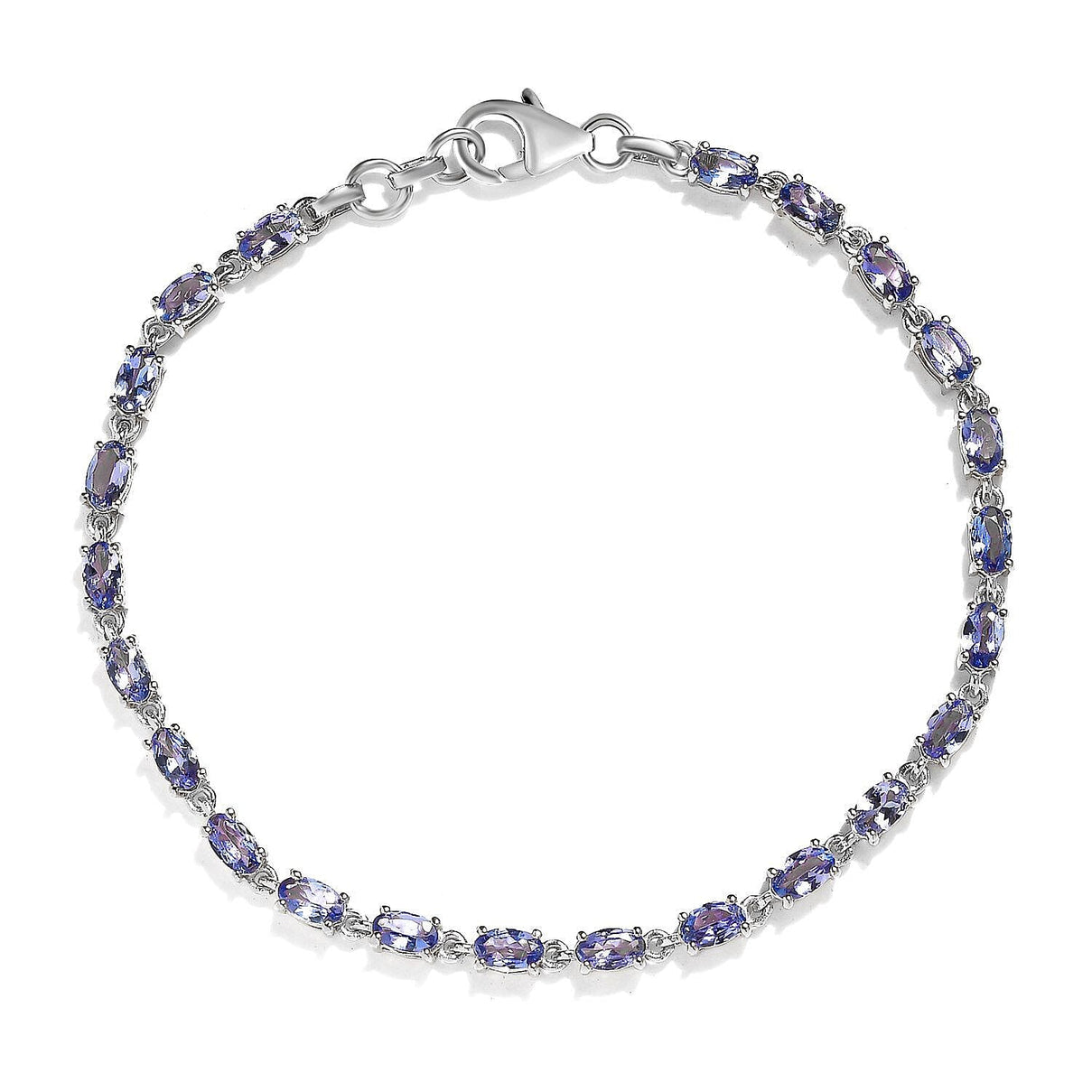 Tanzanite Bracelet (Size - 7.5 With Extender ) in Sterling Silver 5.46 ct 7237216 0