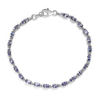 Tanzanite Bracelet (Size - 7.5 with Extender) in Sterling Silver 5.46 Ct, Silver Wt. 6.10 Gms.