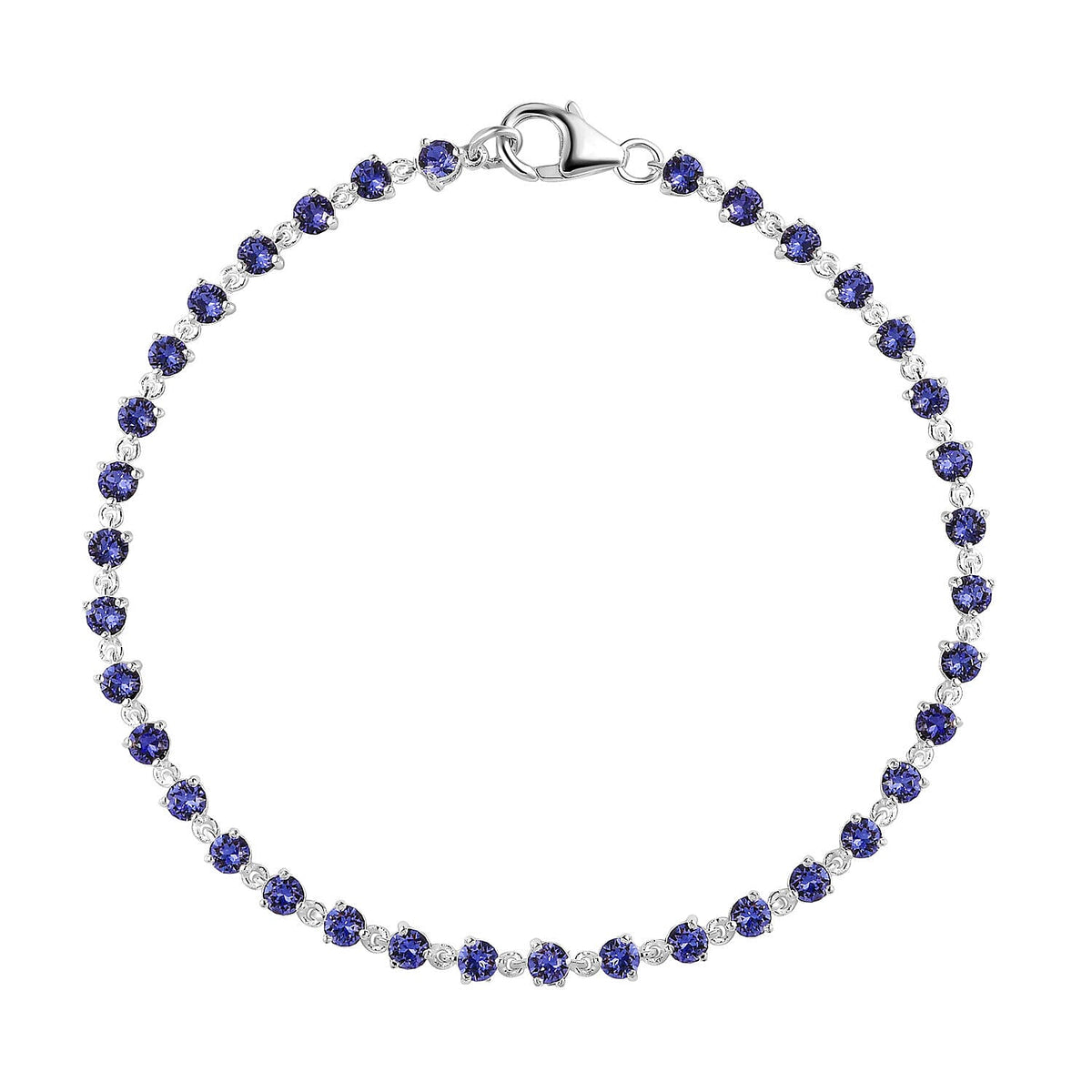 Close Out- Tanzanite Crystal Cluster Bracelet (Size - 7.5) in Sterling Silver 2.80 Ct 7255115 0