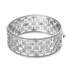Multi Colour Austrian Crystal Hinged Bangle (Size 7.5)