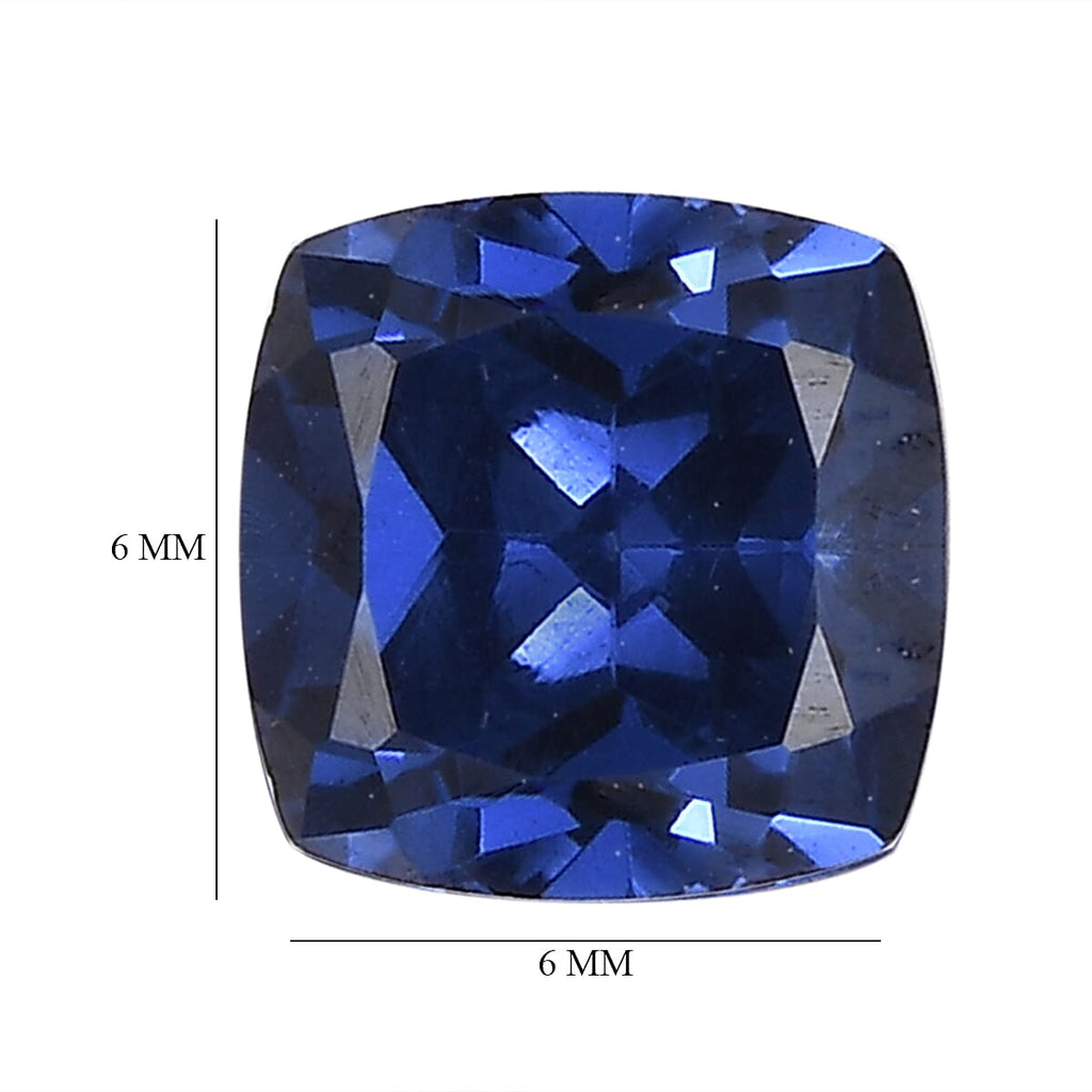 Tanzanite Cubic Zirconia Cushion Shape Gemstone 1.8 Ct. - 6x6 mm