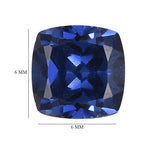 Tanzanite Cubic Zirconia Cushion Shape Gemstone 1.8 Ct. - 6x6 mm