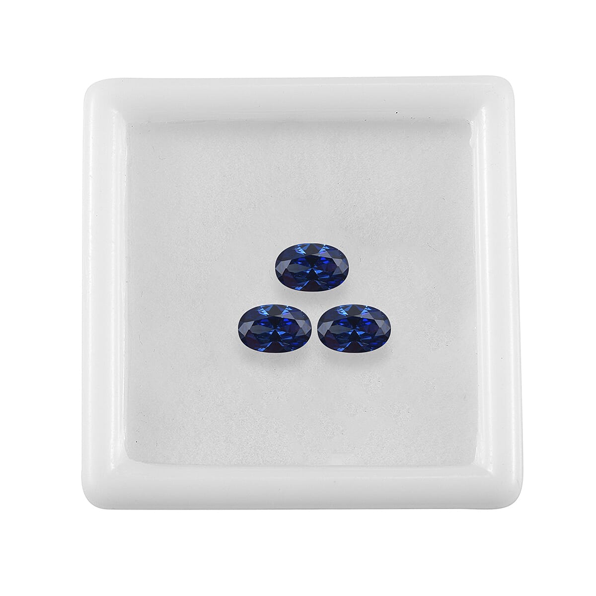 Set of 3 Tanzanite Cubic Zirconia Loose Gemstones in Oval Shape  1.95 Ct. (6x4mm) 8071259 3