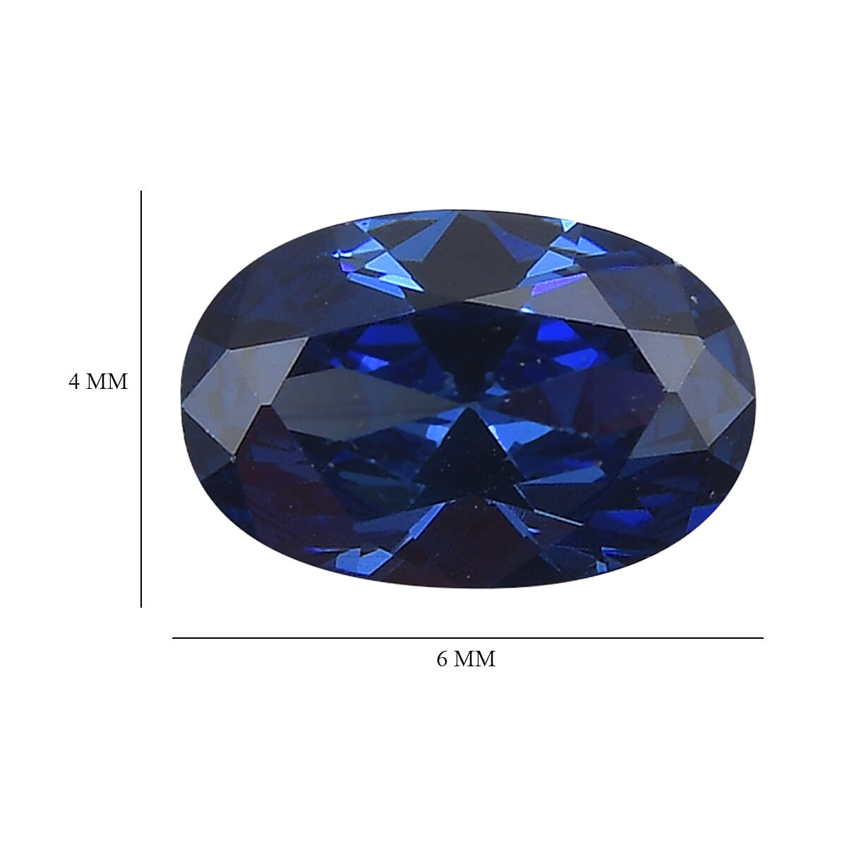 Set of 3 Tanzanite Cubic Zirconia Loose Gemstones in Oval Shape  1.95 Ct. (6x4mm) 8071259 4