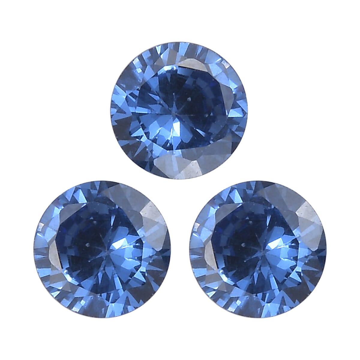 Set of 3 Tanzanite Cubic Zirconia Loose Gemstones in Round Shape 1.5 Ct. (4.5 mm) 8071261 0