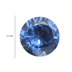 Tanzanite Cubic Zirconia Round Shape Gemstone 1.5 Ct. - 4.5 mm