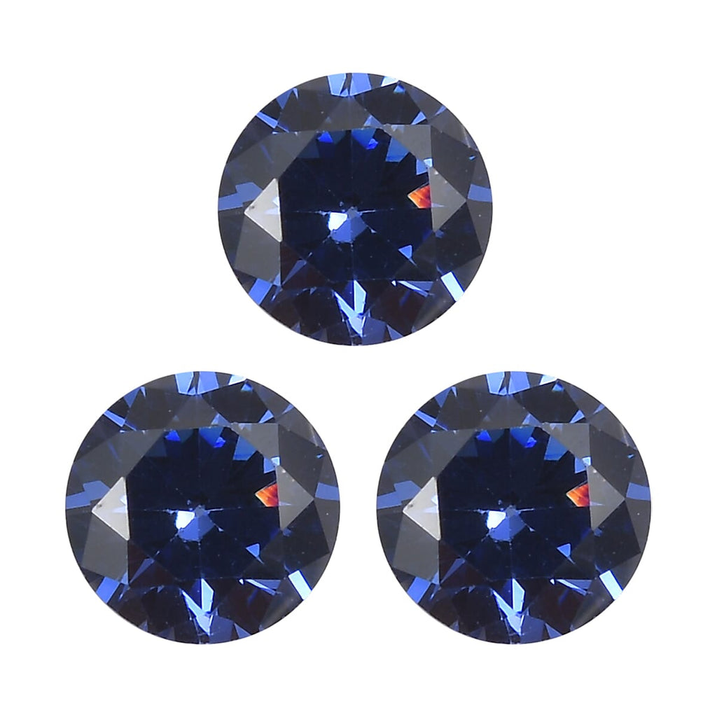 Tanzanite Cubic Zirconia Round Shape Gemstone 1.16 Ct. - 4 mm