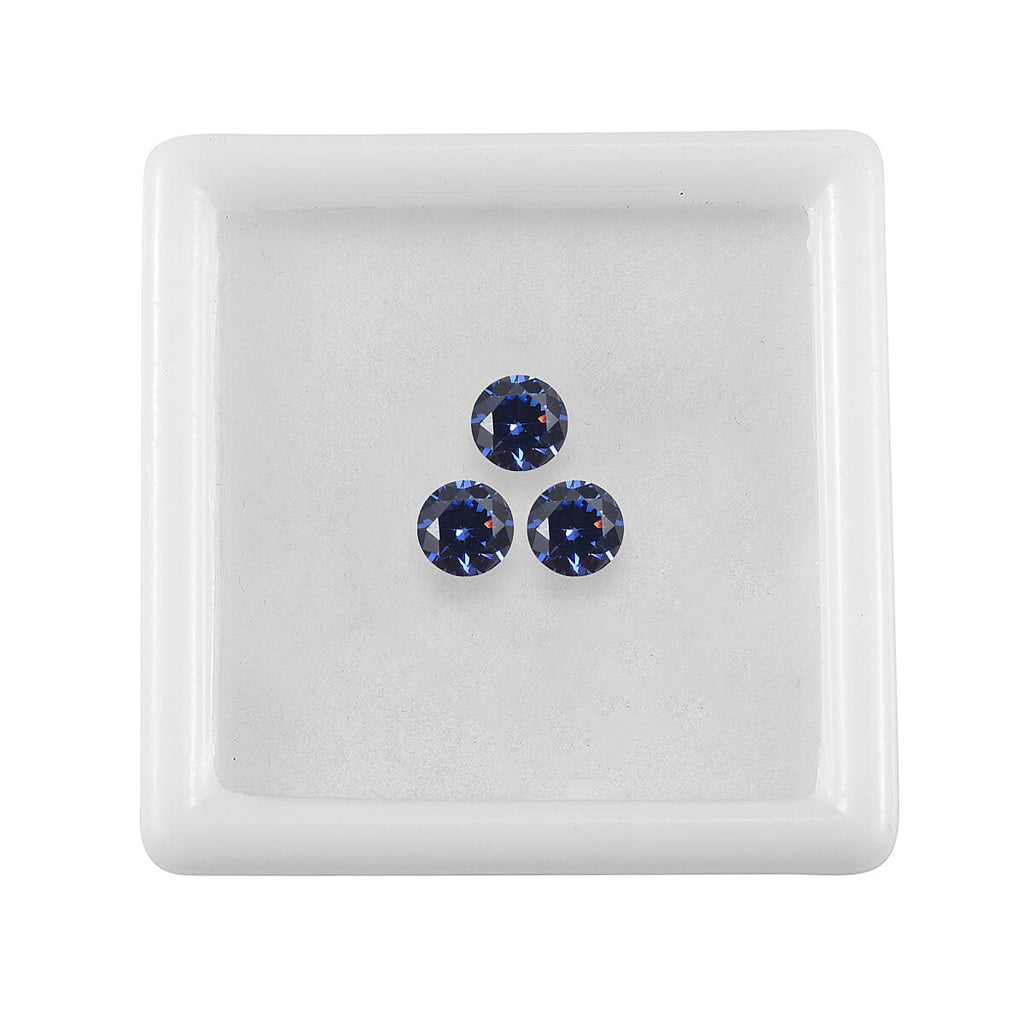 Tanzanite Cubic Zirconia Round Shape Gemstone 1.16 Ct. - 4 mm