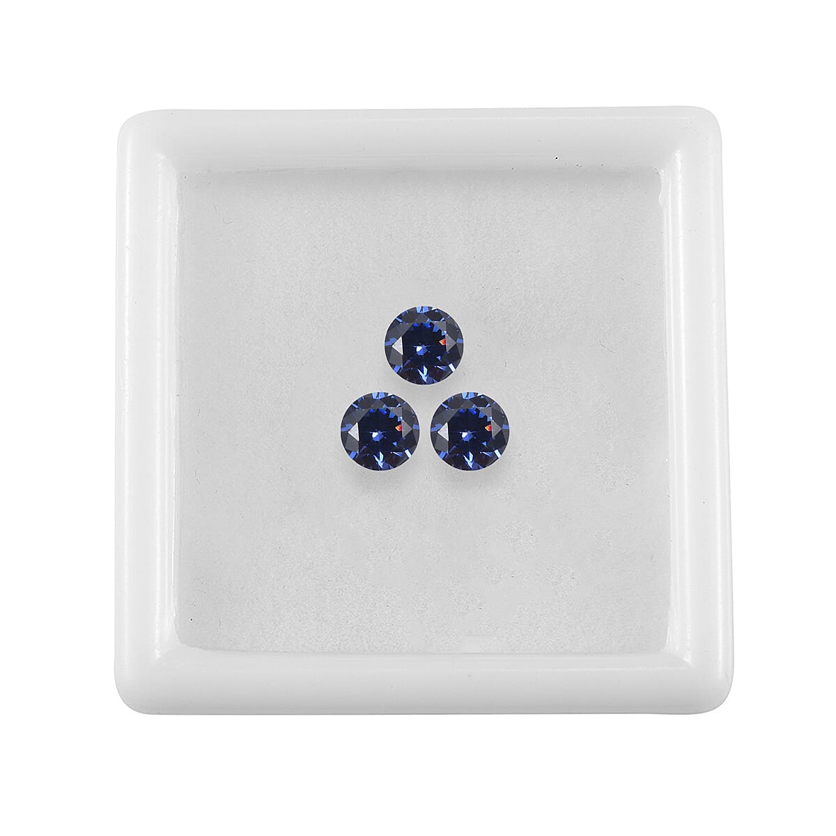 1.16 Ct. Set of 3 Tanzanite Cubic Zirconia Loose Gemstones in Round Shape (4 mm) 8071260 3