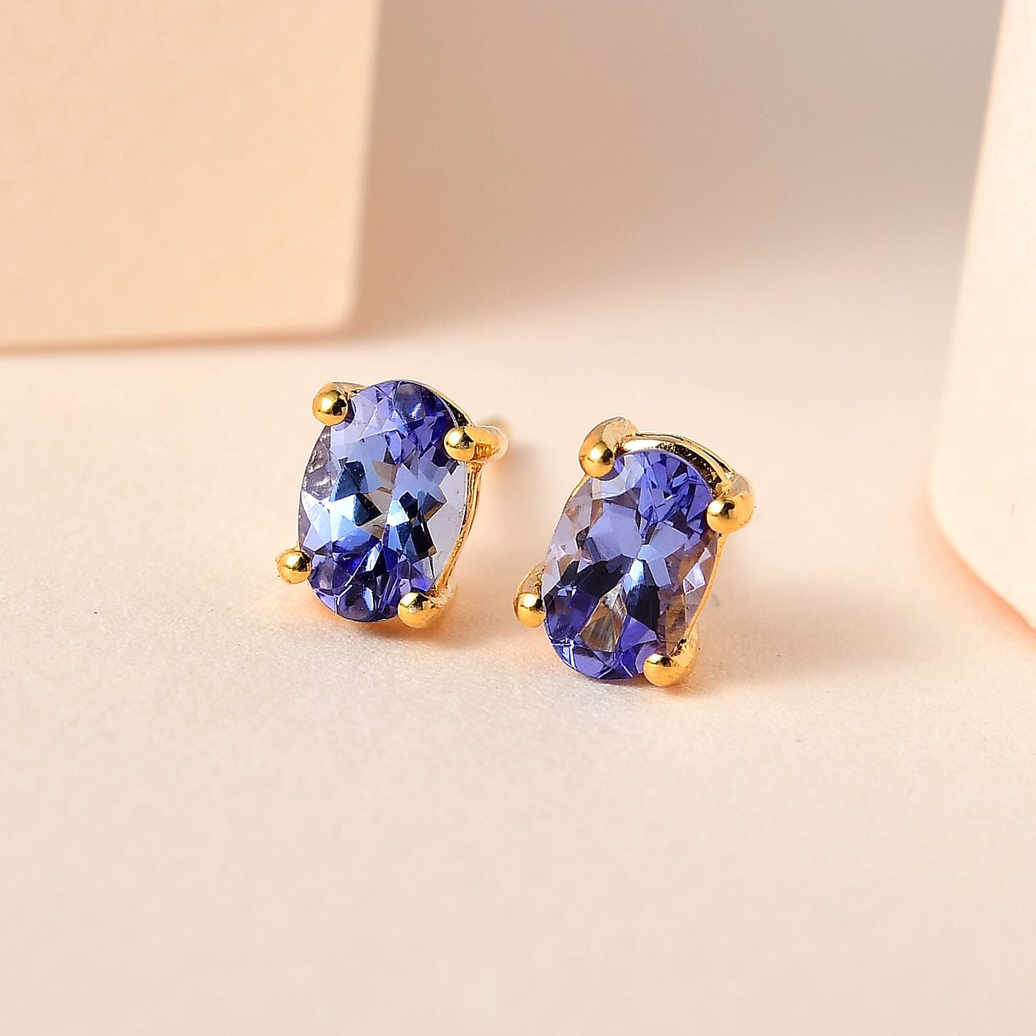 Tanzanite Earrings in 18K Vermeil YG Sterling Silver 7509256 2