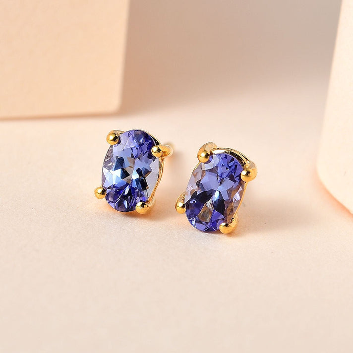 Tanzanite Earrings in 18K Vermeil YG Sterling Silver 7509256 2
