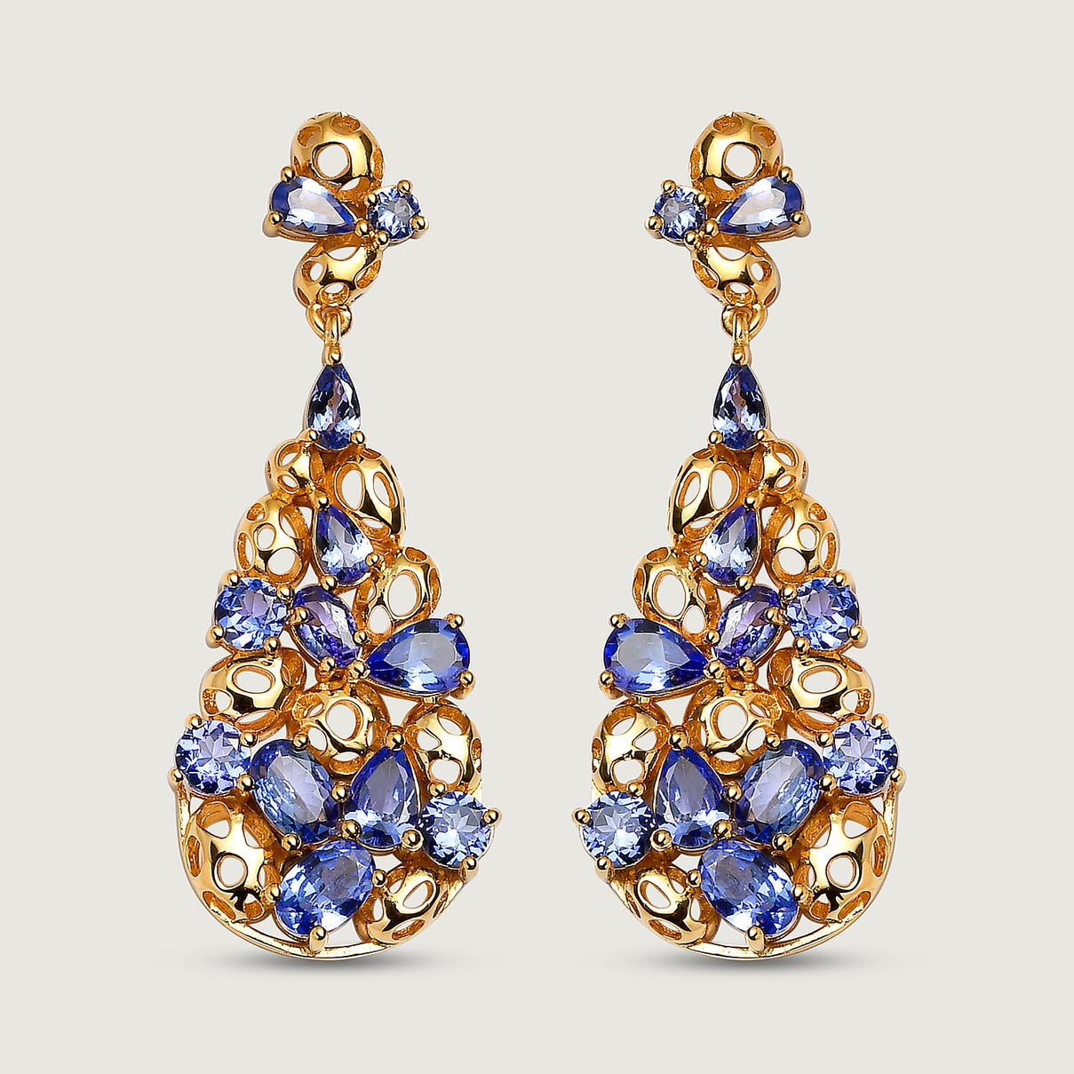 RACHEL GALLEY Tanzanite Dangle Earrings in Vermeil YG Plated Sterling Silver 6.90 Ct, Silver Wt 9.20 GM 7313272 0
