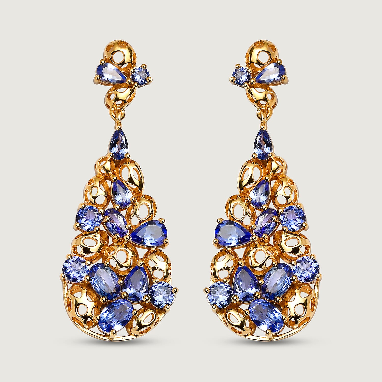 RACHEL GALLEY Tanzanite Dangle Earrings in Vermeil YG Plated Sterling Silver 6.90 Ct, Silver Wt 9.20 GM 7313272 0