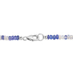 Tanzanite,Ethiopian Opal  Necklace (Size - 18) in Rhodium Sterling Silver 60.0 ct