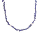 Tanzanite Fresh Water Pearl Stone Necklace (Size 36), 174.93 Ct.