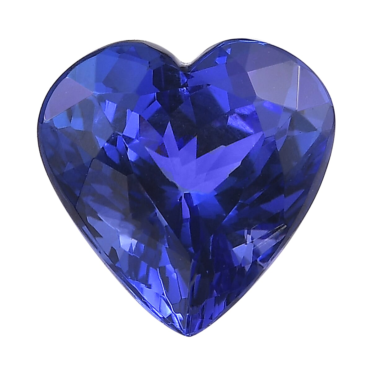 Violetish Blue GSI Certified Tanzanite Heart Gemstone 5.45 Ct 8036399 0