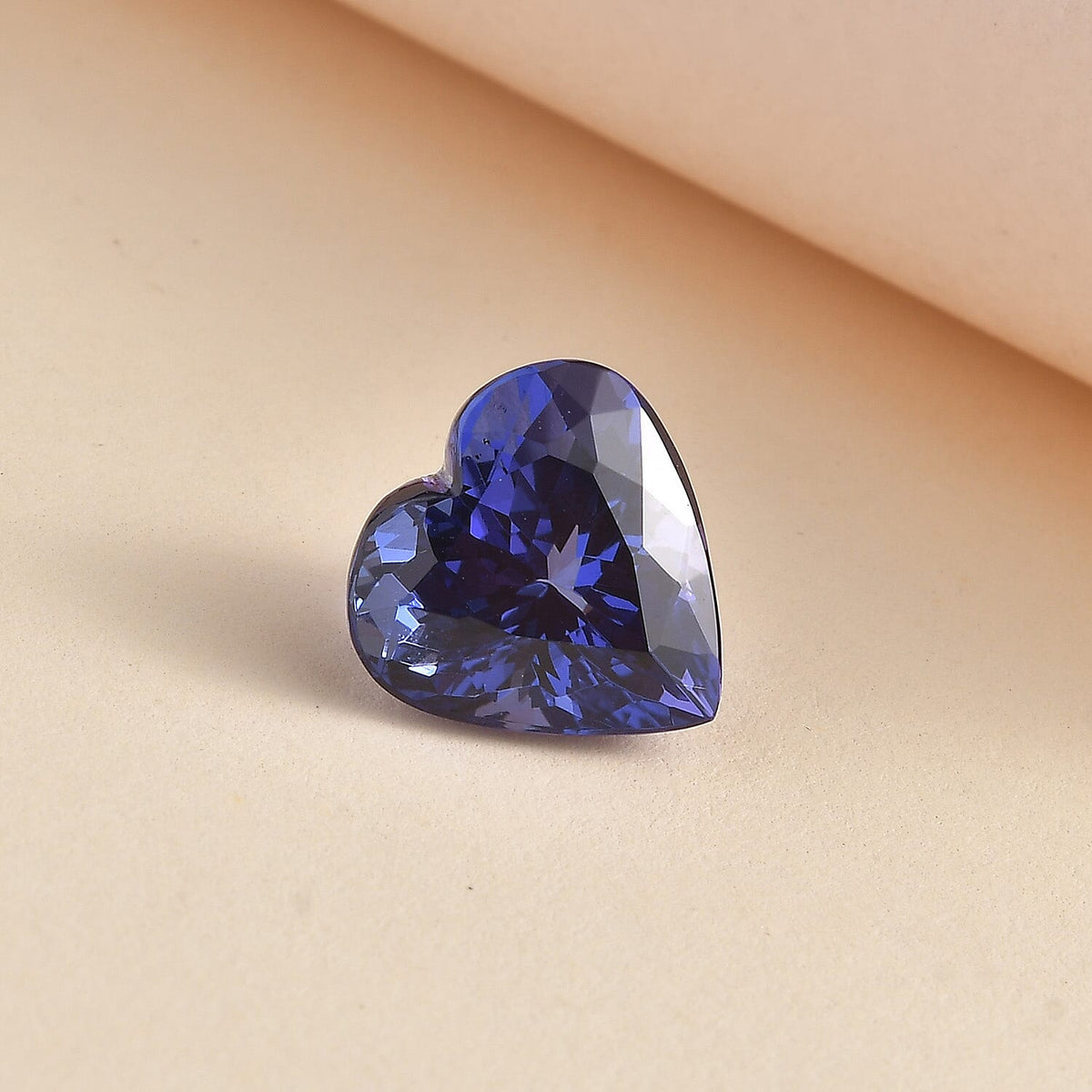 Violetish Blue GSI Certified Tanzanite Heart Gemstone 5.45 Ct 8036399 1