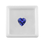 Violetish Blue GSI Certified Tanzanite Heart Gemstone 5.45 Ct